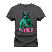 Camiseta Plus Size Confortável Premium Macia Attack