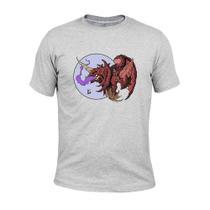 Camiseta Plus Size Confortável Tecido Macio Dragon