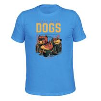 Camiseta Plus Size Confortável Tecido Macio Estampada Dogs