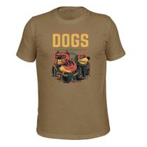 Camiseta Plus Size Confortável Tecido Macio Estampada Dogs