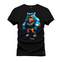 Camiseta Plus Size Confortável Urso Garras