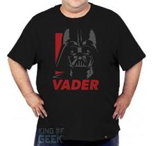 Camiseta Plus Size Darth Vader Star Wars Filme Camisa Geek