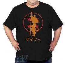 Camiseta Plus Size Dragon Ball Goku Anime Desenho Clássico