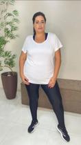 Camiseta plus size Dry Fit by unna Branca