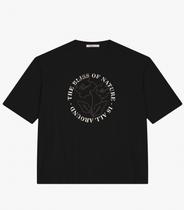 Camiseta Plus Size em Meia Malha Secret Glam Preto