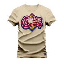 Camiseta Plus Size Estampada Algodão Premium Confortável Californe Lig