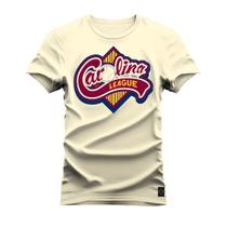 Camiseta Plus Size Estampada Algodão Premium Confortável Californe Lig