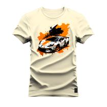 Camiseta Plus Size Estampada Algodão Premium Confortável Cars Flatout