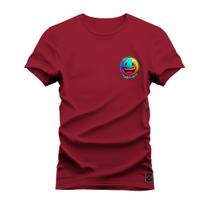Camiseta Plus Size Estampada Algodão Premium Confortável Smile Nectar Peito