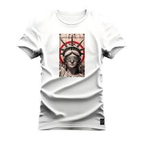 Camiseta Plus Size Estampada Algodão Street Premium Estampada Liberdade Cega