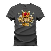Camiseta Plus Size Estampada Confortável Premium Macia Money King