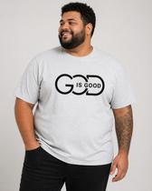 Camiseta Plus Size Estampada Estilo Gospel Good is God Camiseta Plus Size Estampada Estilo Gospel Good is God