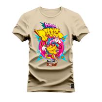 Camiseta Plus Size Estampada Premium Algodão Bats Som