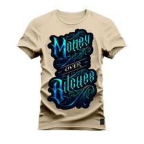 Camiseta Plus Size Estampada Premium Algodão Money Rilches