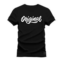 Camiseta Plus Size Estampada Premium Algodão Original Script