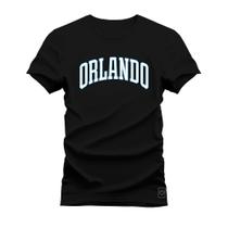 Camiseta Plus Size Estampada Premium Algodão Orlando