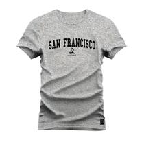 Camiseta Plus Size Estampada Premium Algodão San Franscisco Style