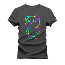 Camiseta Plus Size Estampada Premium T-Shirt Style Urso