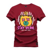 Camiseta Plus Size Estampada Unissex Macia Confortável Premium Stay Cool