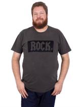 Camiseta Plus Size Estonada Rock Preta.