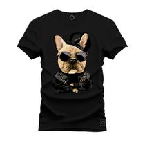 Camiseta Plus Size Extra Grande Algodão Estampada Varias Cores Dogão Boladão Style