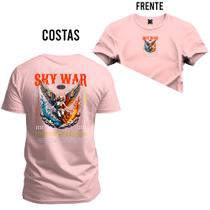 Camiseta Plus Size Extra Grande Algodão Estampada Varias Cores Skywar