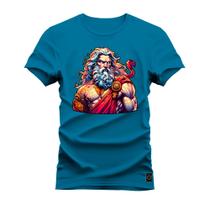 Camiseta Plus Size Extra Grande Confortável Estampada Gods Horizonte