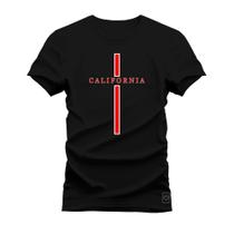 Camiseta Plus Size Extra Grande Estampa Dtf Premium California Risco