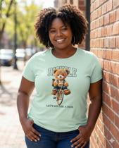 Camiseta Plus Size Feminina 100% Algodão T-shirt Estampada ESTAMPA:CICLISTA Camiseta Plus Size Feminina 100% Algodão T-shirt Estampada ESTAMPA:CICLISTA