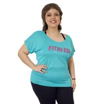 Camiseta Plus Size Feminina Dry Furadinho Academia