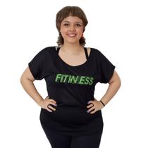 Camiseta Plus Size Feminina Dry Furadinho Academia