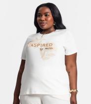Camiseta Plus Size Feminina Estampada Secret Glam