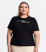 Camiseta Plus Size Feminina Love Secret Glam