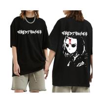 Camiseta Plus Size Ghostemane - Estampa Hip Hop Gótico para Mulheres