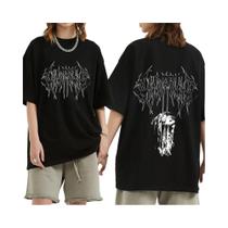 Camiseta Plus Size Ghostemane - Estampa Hip Hop Gótico para Mulheres