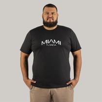 Camiseta Plus Size Grande Com Varias Cores 100% Algodão Estampada Miami Florida