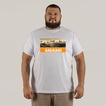 Camiseta Plus Size Grande Com Varias Cores 100% Algodão Estampada Miami Ondas