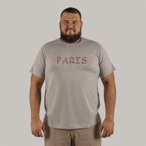 Camiseta Plus Size Grande Com Varias Cores 100% Algodão Estampada Paris Cont