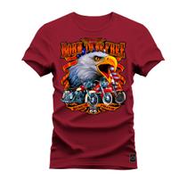 Camiseta Plus Size Grande Gola Redonda Estampa Dtf Premium Born To Bern