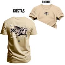 Camiseta Plus Size Grande Gola Redonda Estampada Varias Cores The Herig