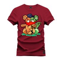 Camiseta Plus Size Grande T-Shirt Estampada Varias Cores Urso Dinheirão