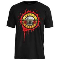 Camiseta PLUS SIZE Guns N' Roses GN' R Bloody Bullet Oficial Stamp
