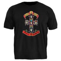 Camiseta Plus Size Guns N Roses Unissex Stamp Estilo Rock Autêntico