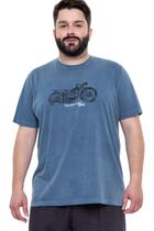 Camiseta Plus Size Hangar 33 Estonada Azul