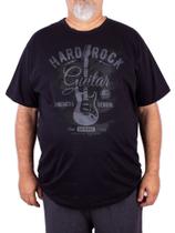 Camiseta Plus Size Hard Rock Guitar Preta. Camiseta Plus Size Hard Rock Guitar Preta.