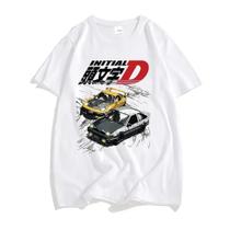 Camiseta plus Size Initial D Feminina Com Estampa De Anime Japonês Harajuku Manga Casual De Manga