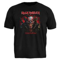 Camiseta Plus Size Iron Maiden Senjutsu Back Cover Death Snake - PSM1513