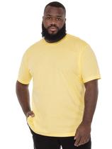 Camiseta Plus Size Lisa Anistia Masculina Básica Algodão Amarelo Manteiga
