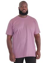 Camiseta Plus Size Lisa Anistia Masculina Básica Algodão Lilás Queimado