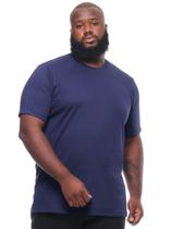 Camiseta Plus Size Lisa Anistia Masculina Básica Algodão Marinho